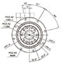 Output Frame Dimensions of Model SDH 110 Planetary Reducer Gearbox