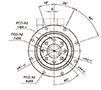 Output Frame Dimensions of Model SDH 64 Planetary Reducer Gearbox